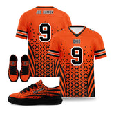 Custom Black Orange Ohio Football Jersey and Sports Shoes Combo Offer Personalized Combo ZH-D023031-6